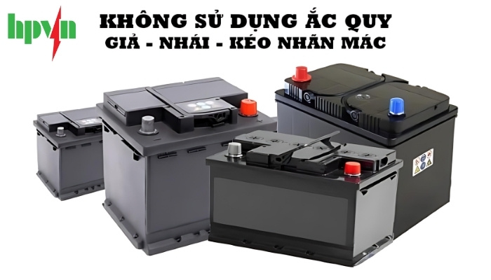 Không nên ham rẻ mà sử dụng các loại ắc quy không rõ nguồn gốc